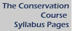 The Conservation Course Syllabus Pages