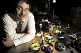 NIST's Fred Byers experiments with optical disks to see how much abuse they can take.