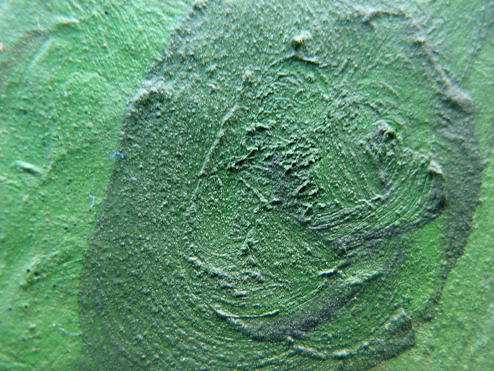 Macro image of green gouache