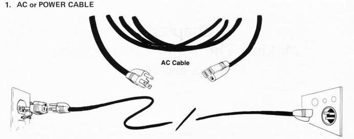 NEW 2 Prong/Socket Aftermarket SONY Reel to Reel POWER CORD 